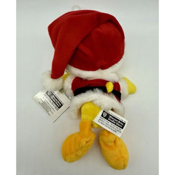 Christmas Tweety Santa Plush Bean‎ Bag 8” Warner Bros Studio Vintage 1998 New - Picture 2 of 4